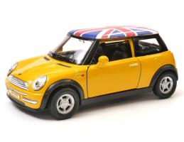 Mini Cooper with British Flag Car Model Diecast 1:34-1:39 Scale Welly