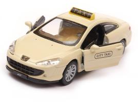 Peugeot Coupe 407 Taxi French Car Model Diecast 1:34-1:39 Scale Welly