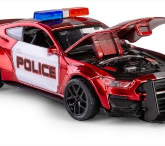 Chevrolet Police 911 USA Car Model Red Diecast Pull-Back Function Pop The Hood