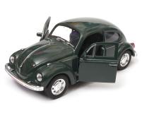 Volkswagen Beetle Germany Classic Car Model Green Diecast 1:34-1:39 Scale Welly