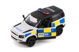 Land Rover Defender Police British Car Model Diecast 1:36 Scale Kinsmart