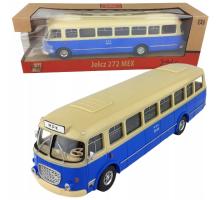 Jelcz 272 Mex Iconic Bus Vintage Polish Car Model Diecast Blue 24 cm Daffi 1:43