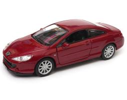 Peugeot 407 Coupe French Car Model Toy Red Diecast 1:34-1:39 Scale Welly