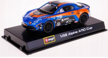 Alpine A110 Cup Race Rally Car Model Diecast Toy 1:43 Scale Bburago