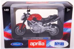 Aprilia Shiver 750 Italian Sport Bike Motorcycle Model Toy Diecast Red 1:18