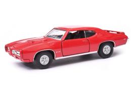 1969 Pontiac GTO Legendary American Car Model Red Diecast 1:34-1:39 Scale Welly