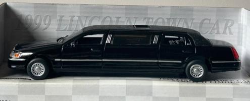 1999 Lincoln Limousine Town Car Stretch Model Diecast Kinsmart Opening Doors