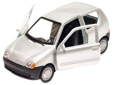 Fiat Seicento Family Italian Car Model Silver Diecast 1:34-1:39 Scale Welly