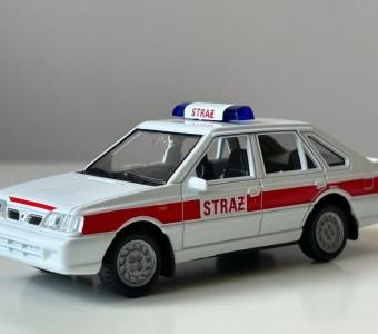 Polonez Caro Fire Brigade Polish Car Model White Diecast Toy 1:43 Scale Welly