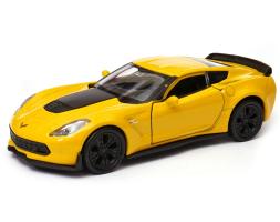 2017 Chevrolet Corvette Z06 America Car Model Diecast Yellow 1:34 Welly