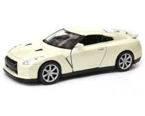 Nissan GTR Japanese Sport Car Model Metal Diecast Toy Cream 1:34 Welly Open Door