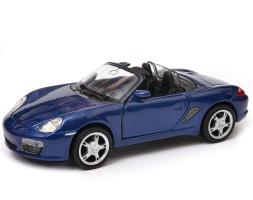 Porsche Boxster S Germany Car Model Blue Diecast 1:34-1:39 Scale Welly