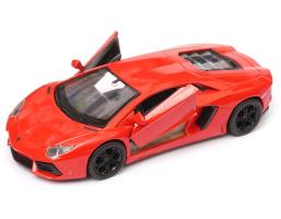 Lamborghini Aventador Coupe Italian Sports Car Model Diecast Orange  Toy 1:34 Welly