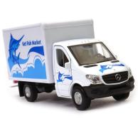 Mercedes-Benz Sprinter Cargo Box Fish Car Model Diecast 1:34-1:39 Scale Welly