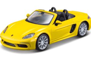 Porsche 718 Boxster Germany Sports Car Model Yellow Diecast 1:32 Scale Bburago