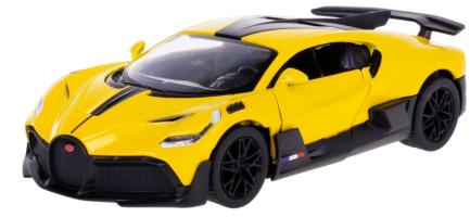 Bugatti Divo Italian Sports Car Model Diecast Yellow Toy 1:36 Kinsmart