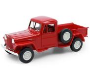 1947 Jeep Willys Pickup USA Classic Car Model Red Diecast 1:34-1:39 Scale Welly