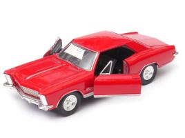 1965 Buick Riviera Gran Sport American Car Model Diecast Red 1:34-1:39 Welly