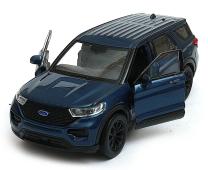 2023 Ford Explorer American Luxury Car Model Diecast Blue 1:34 Welly