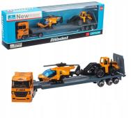 Lorry/Truck Carrier + Helicopter Bulldozer Model Toy Diecast 1:87 Scale