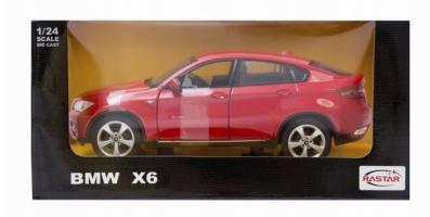 BMW X6 Germany Luxury Car Model Diecast Toy Red 1:24 Scale Rastar