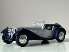 SS Jaguar 100 British Legendary Sports Car Model Diecast Blue 1:34 Welly