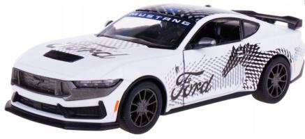2024 Ford Mustang Dark Horse Model Car Diecast Toy White 1:38 Scale Kinsmart
