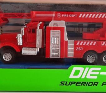 Fire Department 261 USA Fire Brigade Car Model Metal Diecast Moving Ladder