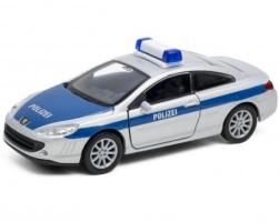 Peugeot 407 Police French Emergency Car Model Diecast Toy 1:34 Welly