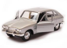 Renault 16 Legendary French Car Model Diecast Silver 1:34 Welly Opening Doors