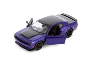 2023 Dodge Challenger Demon Car Model Diecast Toy Purple 1:40 Scale Kinsmart