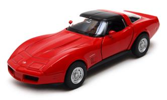 Chevrolet Corvette Coupe Legendary American Car Model Diecast Red 1:34 Welly