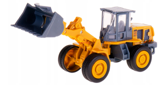 Wheeled Bulldozer Vehicle Construction Machine Model 1:50 Daffi Pull-Back K509