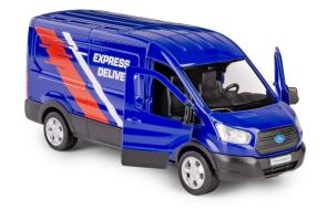 Ford Transit Van Express Delivery Germany Model Diecast Toy Blue 1:34 RMZ City