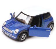 Mini Cooper Legendary British Car Model Diecast Blue Toy 1:34-1:39 Scale Welly