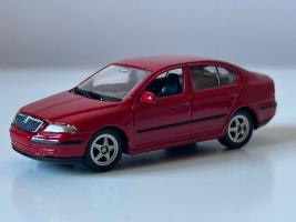 Skoda Octavia Model Car Red Diecast 1:60 Scale Welly