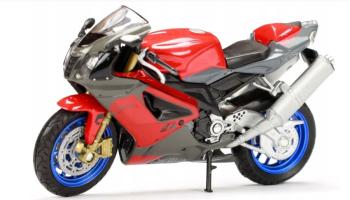 Aprilia RSV 1000R Italian Sport Bike Motorcycle Model Toy Red Diecast 1:18 Welly