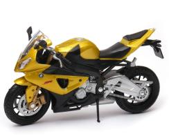 BMW S 1000 RR Germany Sports Motorcycle Bike Model Toy Yellow Diecast 1:18