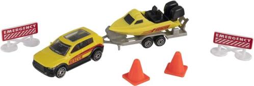 Playset Street Machines Sea Rescue Car Boat Model Diecast Toy 1:64 Teamsterz