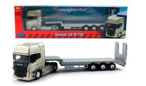 Scania V8 R 730 Transporter Swedish Truck Model Diecast Toy 1:64 Scale Welly