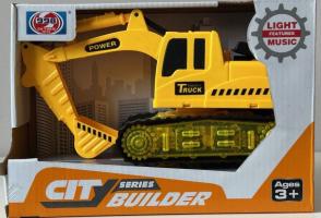 Yellow Excavator Function Try My Light Sounds Model Toy New in Box Probably 1:32