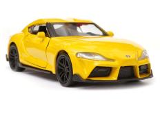 Toyota Supra Japanese Sports Car Model Metal Diecast Toy Yellow 1:34 Welly