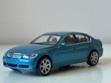 BMW 330i Germany Luxury Compact Car Model Metal Diecast Toy Blue 1:43 Welly