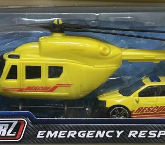 Playset Rescue Street Helicopter Car Model Toy Diecast 1:64-1:87 Teamsterz