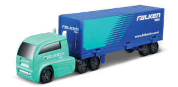 Truck Transporter Falken Tires Model Car Diecast Blue/Green Maisto 1:64