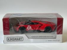 Ford GT Heritage USA Sports Car Model Toy Diecast Red 1:38 Scale Kinsmart