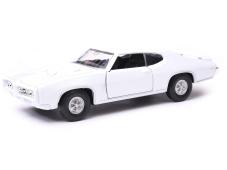 1969 Pontiac GTO Legendary American Car Model Diecast White 1:34 Welly