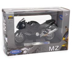 MZ 1000S Germany Sports Motorcycle Bike Model Toy Black Diecast 1:18 Welly