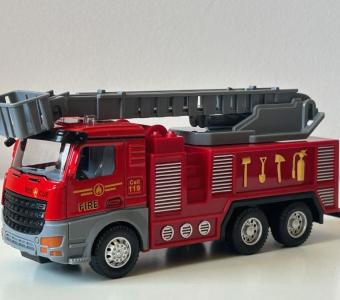 Truck/Lorry Fire Brigade with Ladder Model Diecast Moving Parts 1:48 Scale