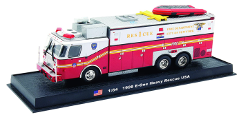 1999 E-One Heavy Rescue American Heavy Fire Truck Model Diecast Amercom 1:64